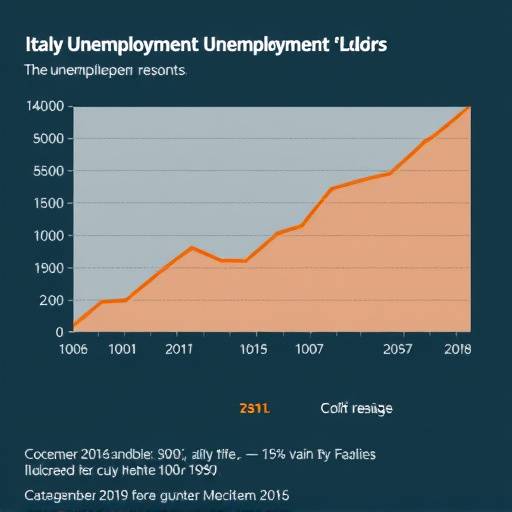Grafico che mostra l'andamento della disoccupazione in Italia