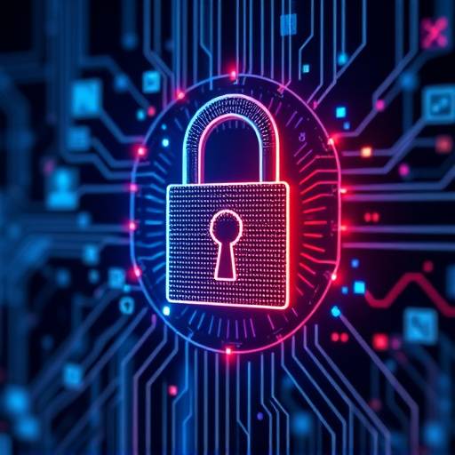 Un'immagine che rappresenta la sicurezza informatica, con un lucchetto digitale e uno scudo.