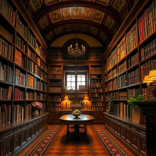 Una libreria antica a Firenze, con scaffali pieni di libri.